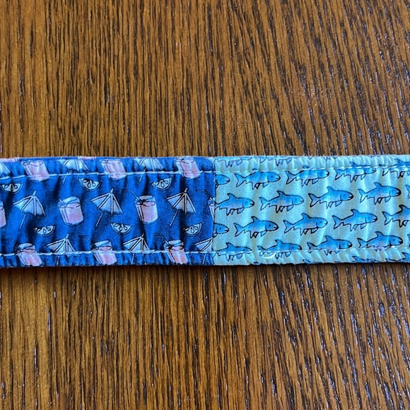 Vineyard Vines Patchwork Fabric Ring Belt-Size Medium - Picture 7 of 10